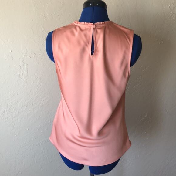 NWT JCrew Pink Satin Sleeveless Blouse - Picture 3 of 4